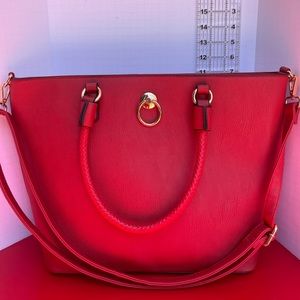 Red Textured Tote